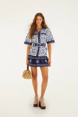 Farm rio - Porcelain linen mini kjole