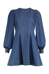 By timo - Denim fitted kjole