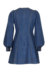 By timo - Denim fitted kjole