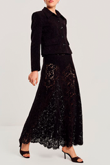 By timo - Lace velvet skjørt