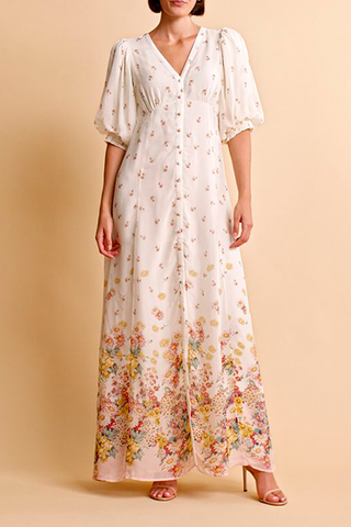 By Timo - Linen collared maxi kjole