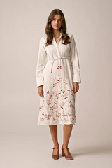 By Timo - Linen collared kjole