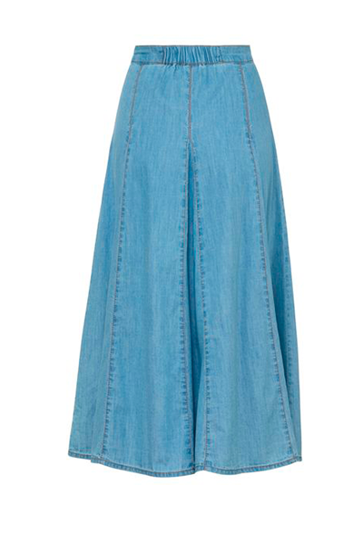 By timo - Denim midi skjørt