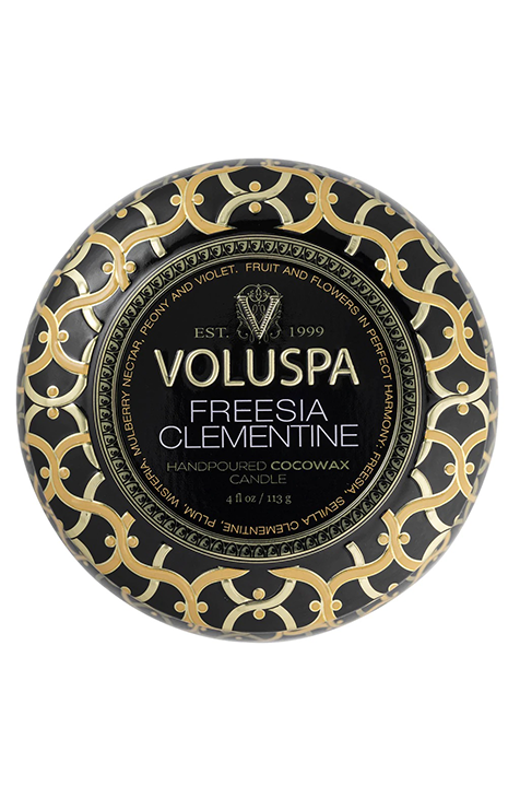 Voluspa - Freesia clementine mini tin candle